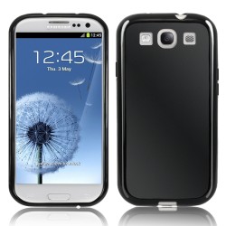 Samsung I9300 Galaxy S III Силиконов Калъф Черен + Протектор