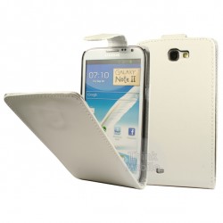 Samsung Galaxy Note II N7100 Flip Калъф Бял + Протектор