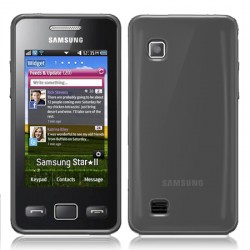 Samsung S5260 Star II Силиконов Калъф Черен + Протектор
