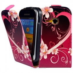 Samsung Galaxy mini 2 S6500 Flora Flip Калъф + Скрийн Протектор