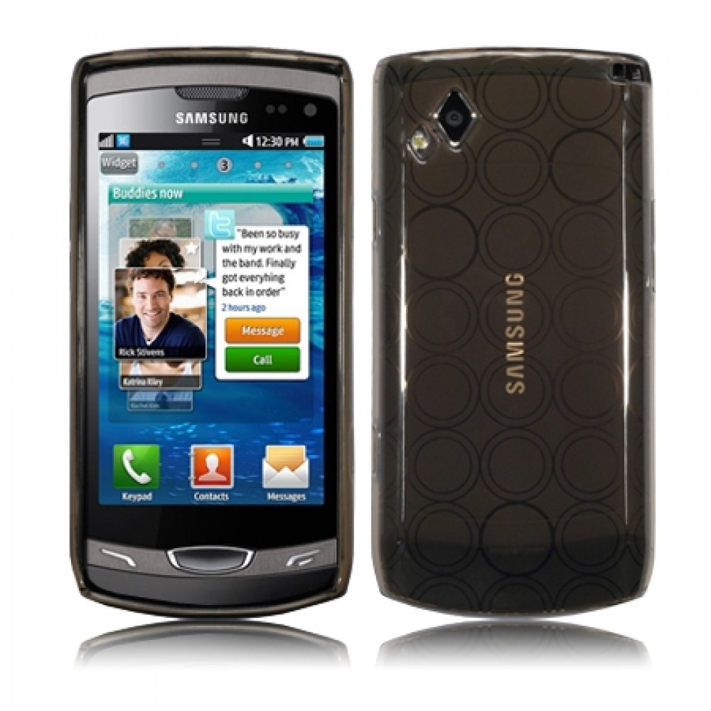 Samsung S8530 Wave II Силиконов Калъф Черен