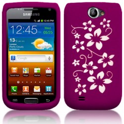 Samsung Galaxy W i8150 Flora Силиконов Калъф Розов + Протектор