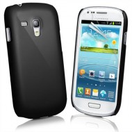 Samsung I8190 Galaxy S III mini Твърд Капак Черен + Протектор