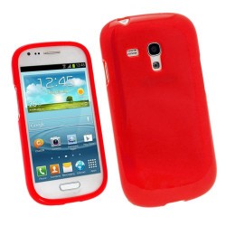 Samsung I8190 Galaxy S III mini Силиконов Калъф Червен + Протект