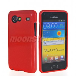 Samsung I9070 Galaxy S Advance Силиконов Калъф Червен + Протекто