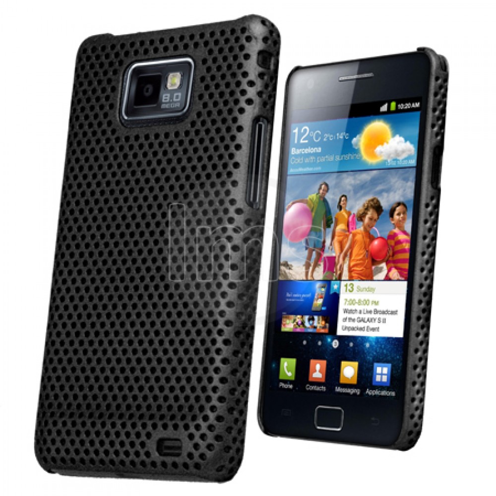 Samsung Galaxy S2 Твърд Калъф Черен + Протектор